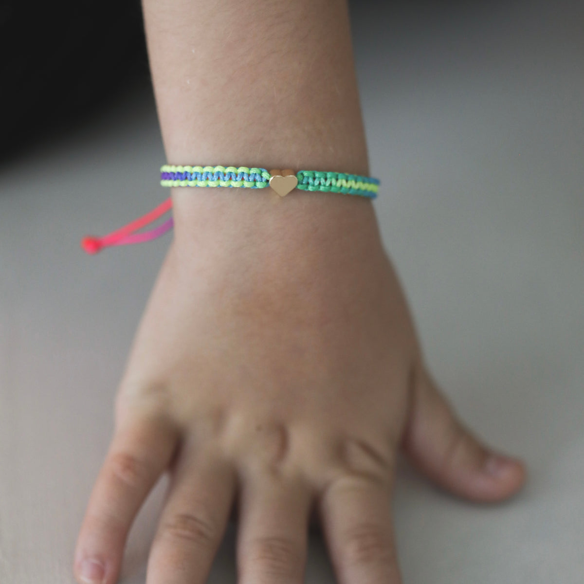 Gold Heart Family Bracelets Colorful Matching Bracelets