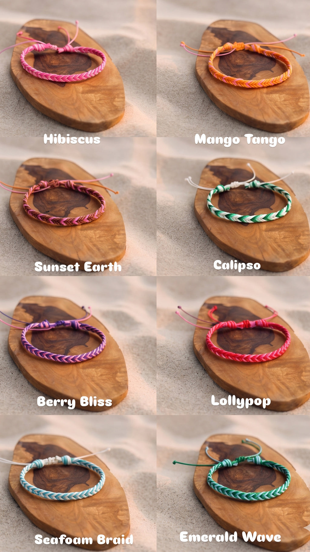 Dania, Braided Anklet Bracelet Choose Color