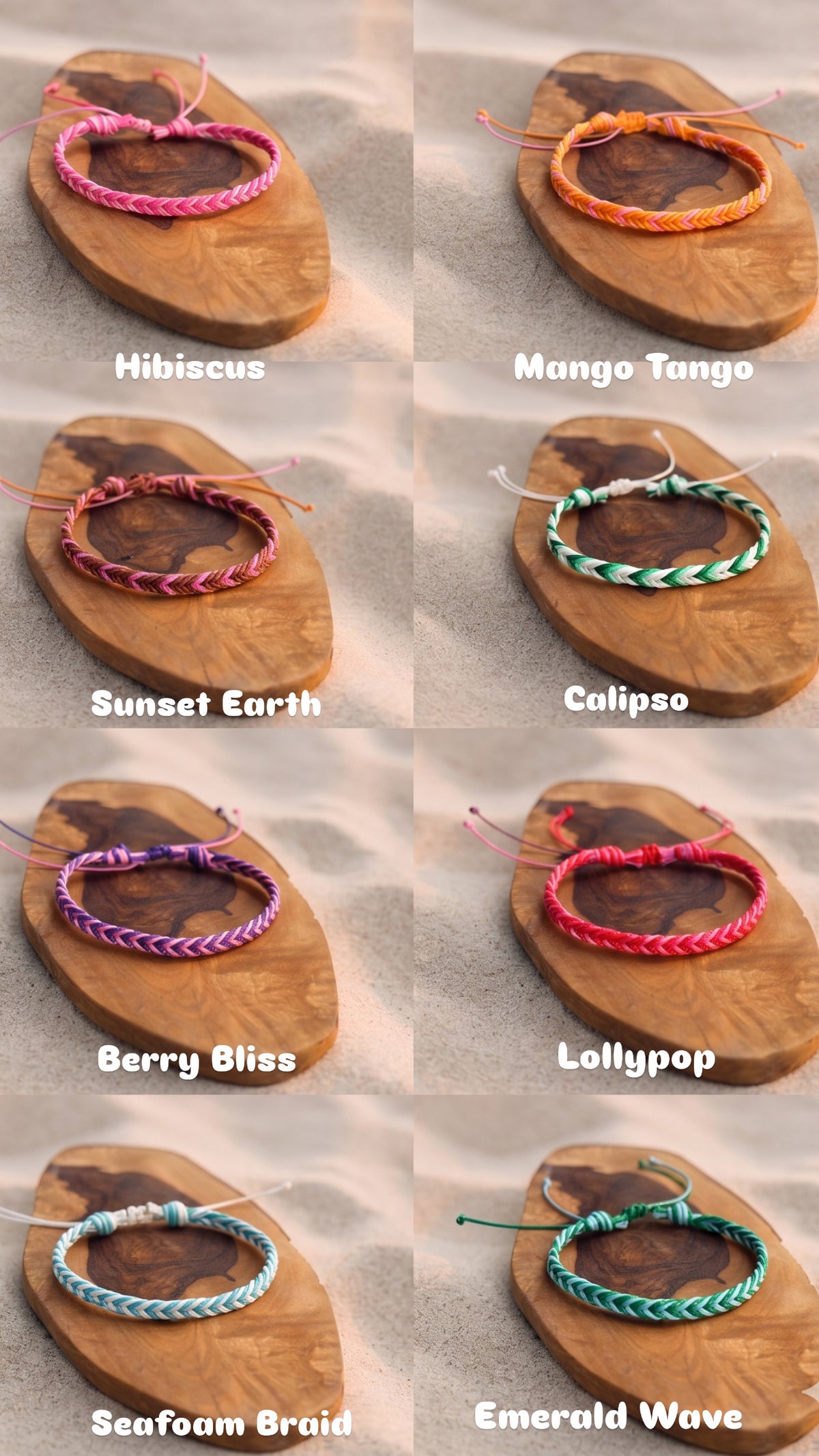 Dania, Braided Anklet Bracelet Choose Color