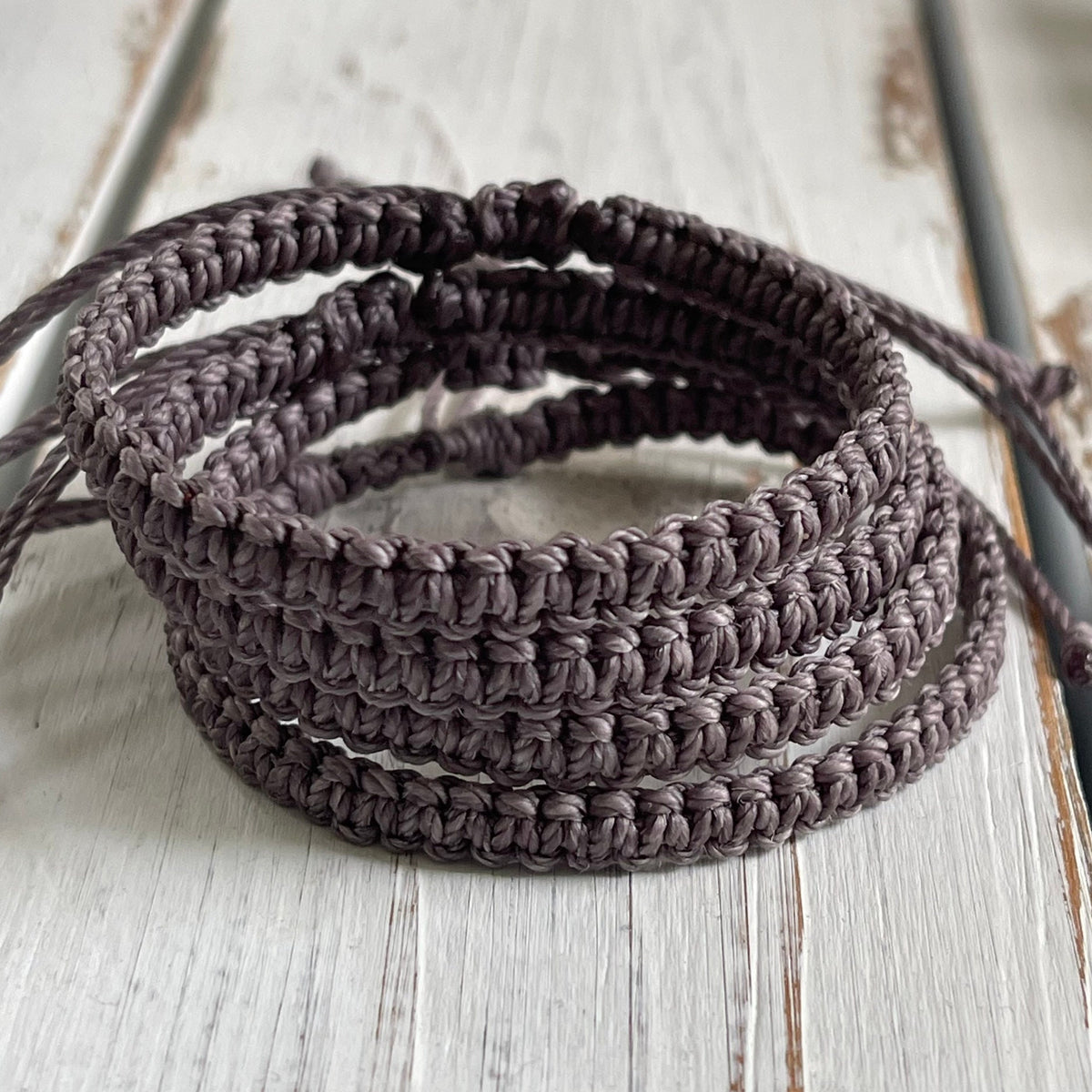 Graphite Gray Bracelet, Waterproof Adjustable