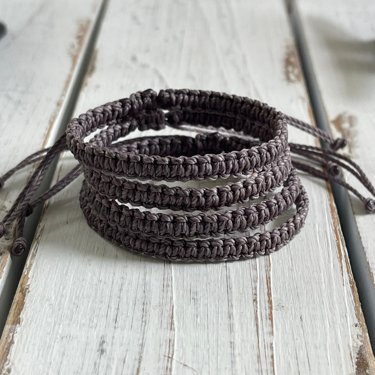 Graphite Gray Bracelet, Waterproof Adjustable