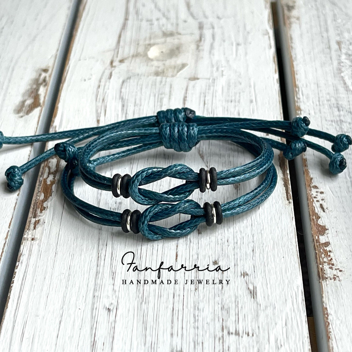 Sanibel Celtic Knot Mommy and Me Bracelets, Teal