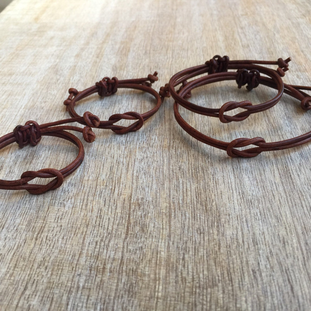 Celtic Knot Leather Family Bracelets Mom Dad Kids Matching Set ‚Äì North Venice Style