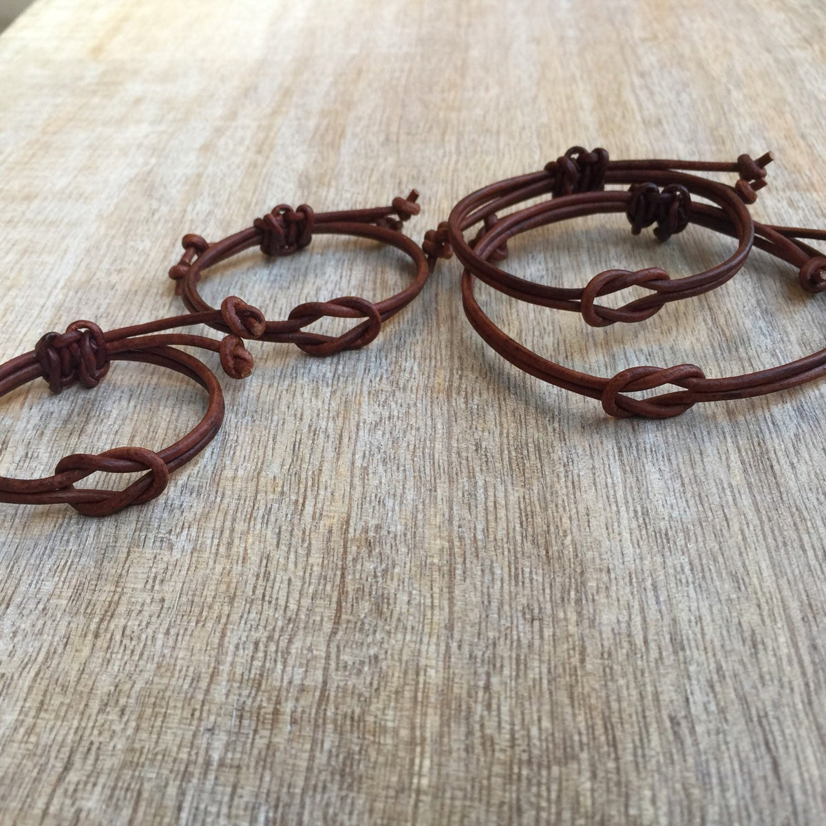 Celtic Knot Leather Family Bracelets Mom Dad Kids Matching Set ‚Äì North Venice Style