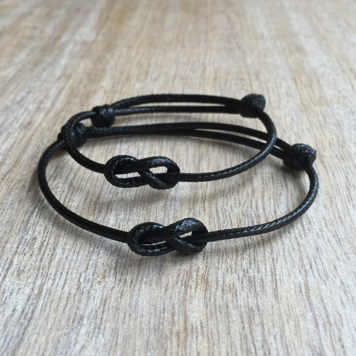 Lovers Key, Black Waterproof His and Hers Bracelets