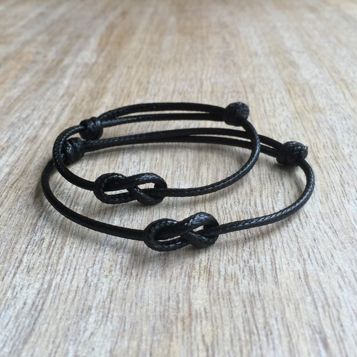 Lovers Key, Black Waterproof His and Hers Bracelets