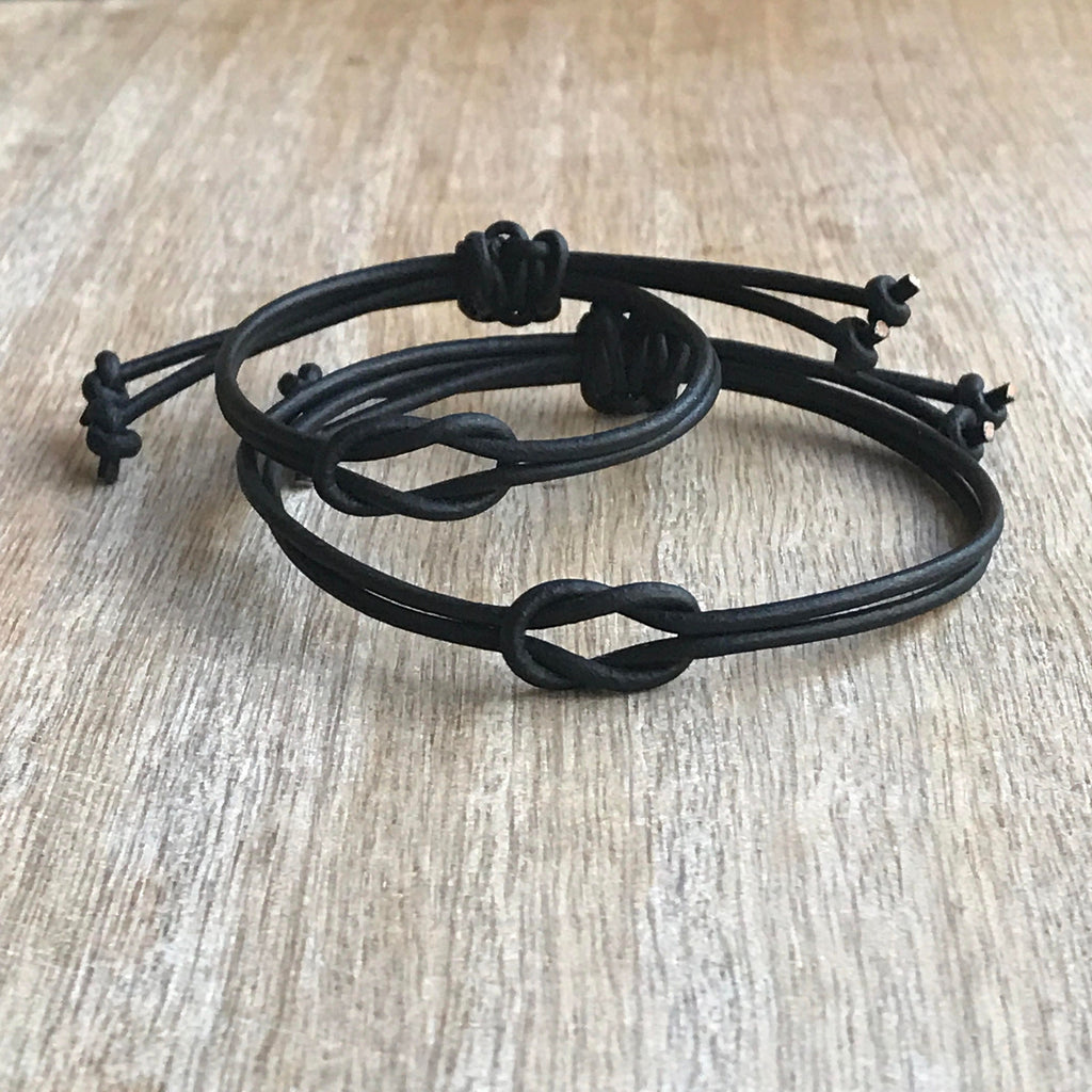 Celtic Knot Black Bracelets for Couples, North Venice Collection