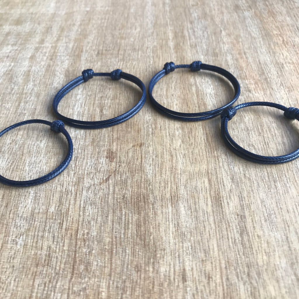 Family Matching Bracelets Blue Waterproof Mom Dad Kids ‚Äì Collins Style