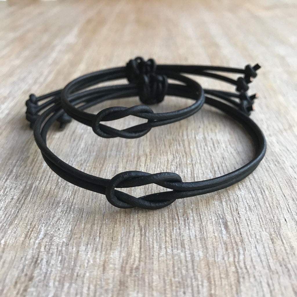 Celtic Knot Black Bracelets for Couples, North Venice Collection