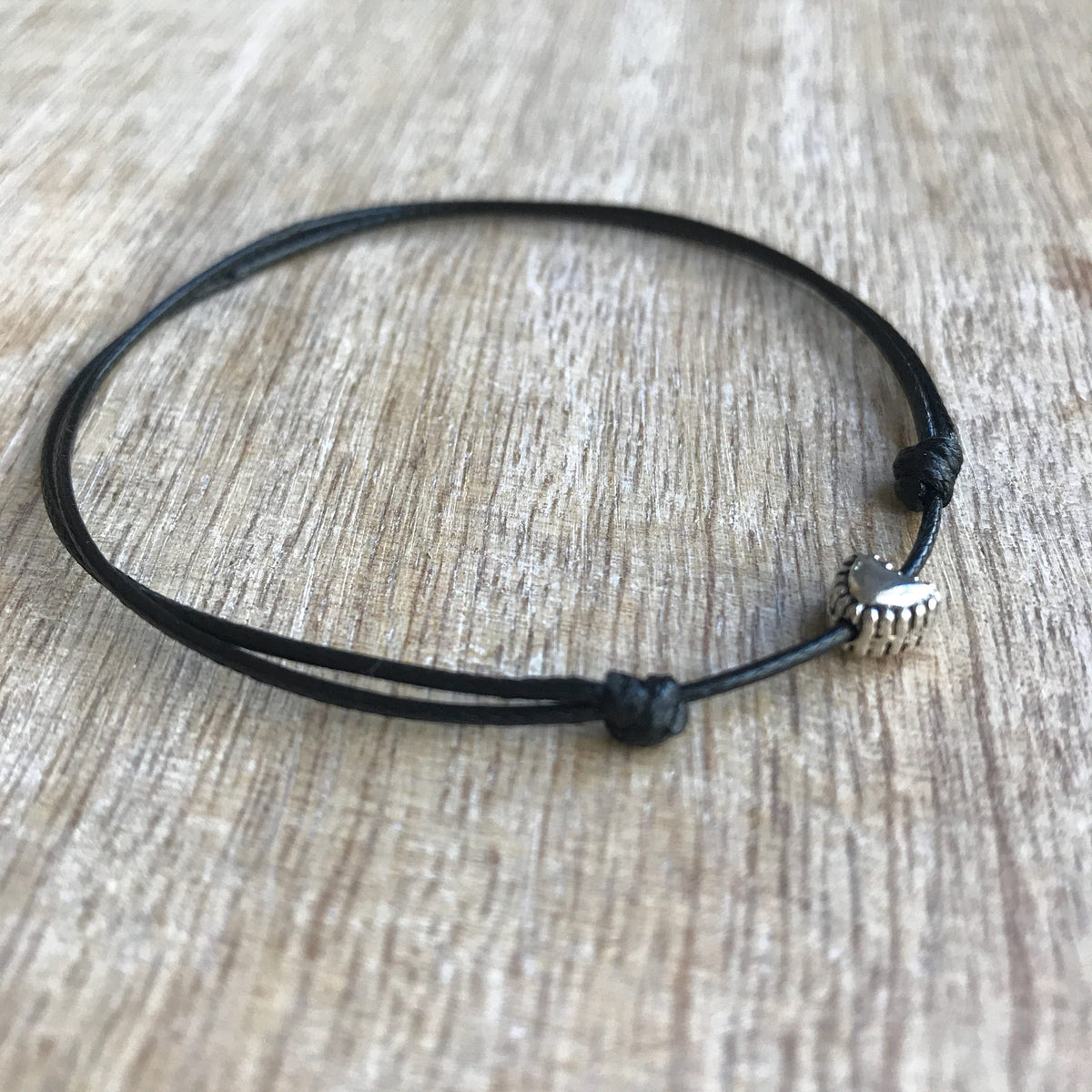 Heart Black Anklet