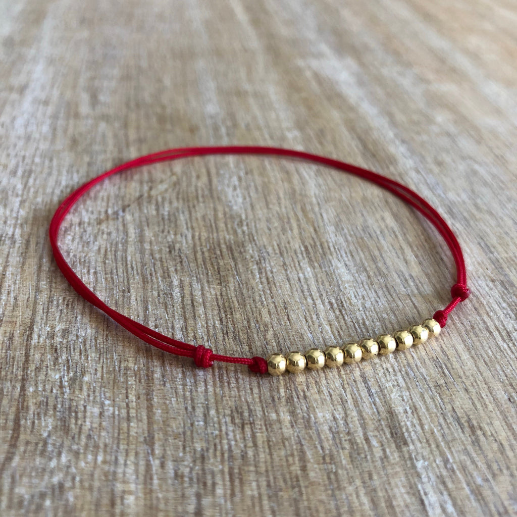 Lido Key Gold Bead Anklet