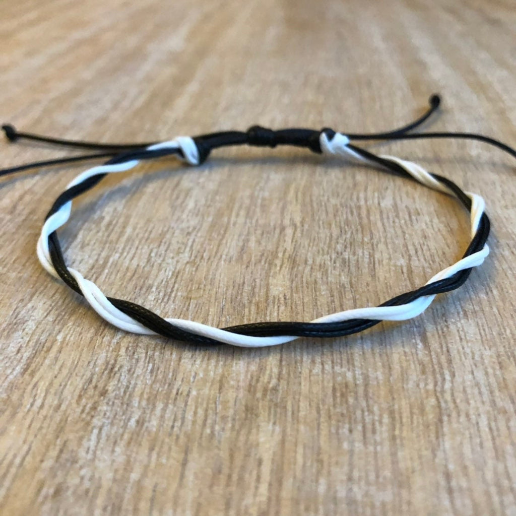 Boardwalk Black and White Anklet