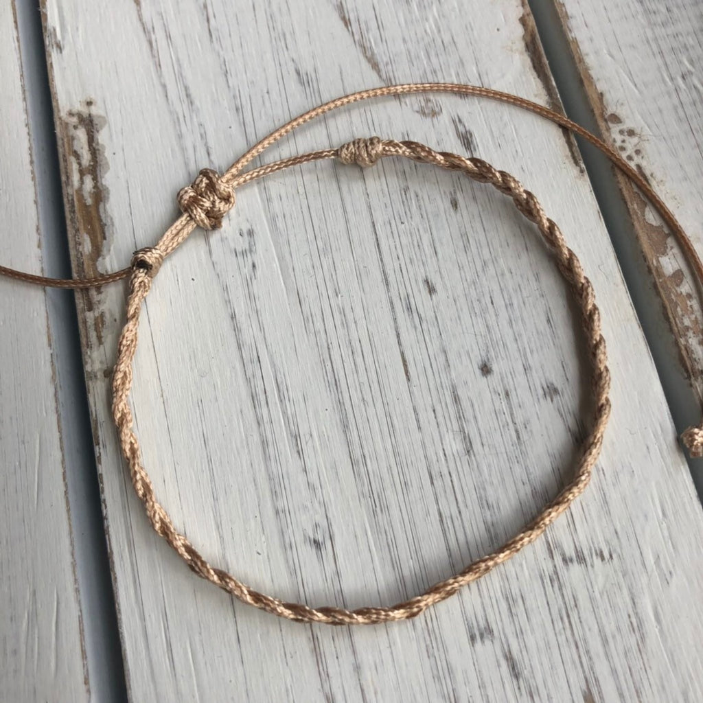 Gold Braided Anklet Bracelet