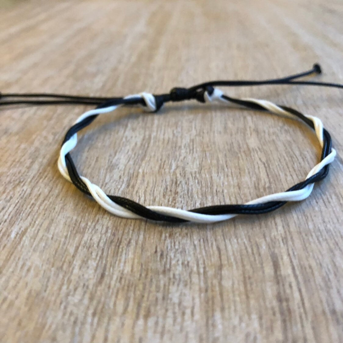 Boardwalk Black and White Anklet