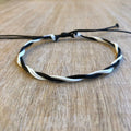 Boardwalk Black and White Anklet