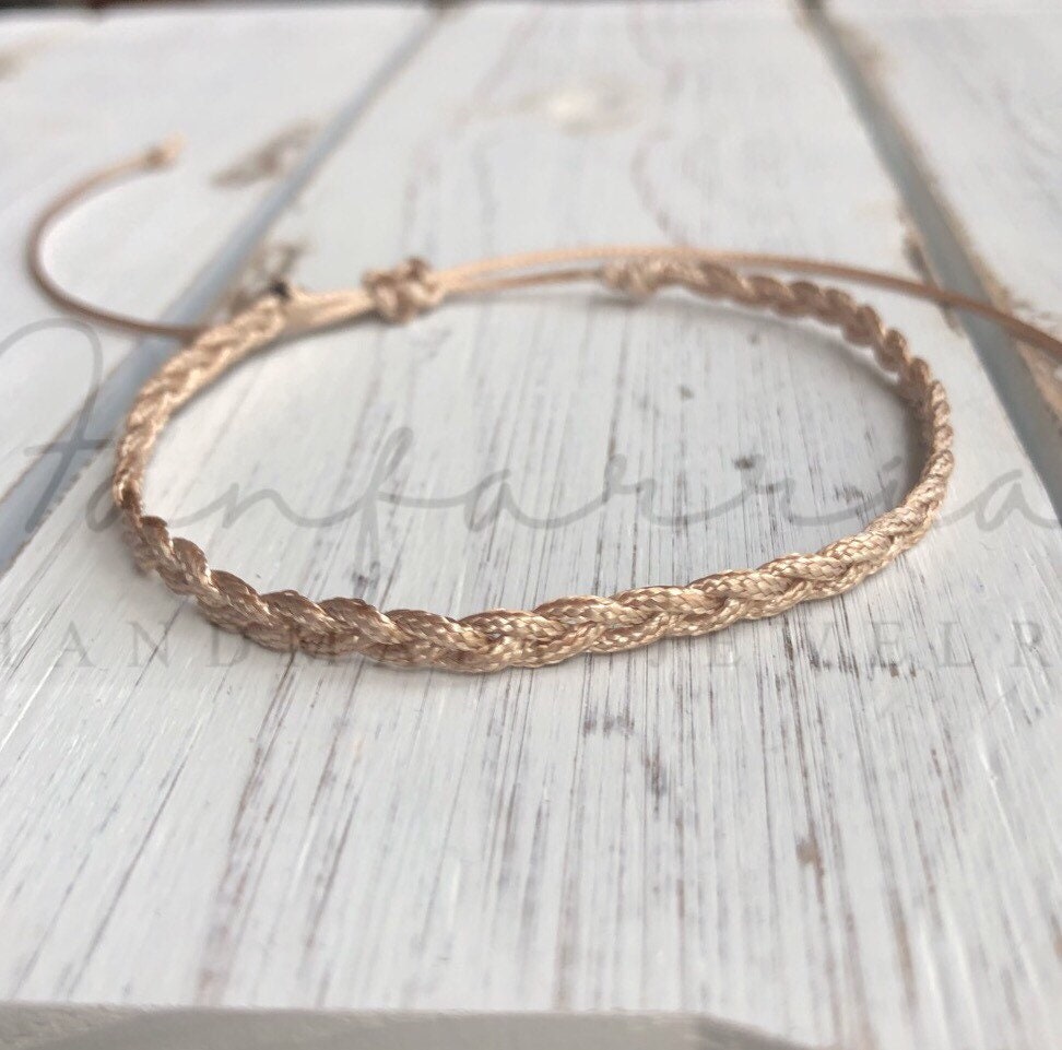 Gold Braided Anklet Bracelet
