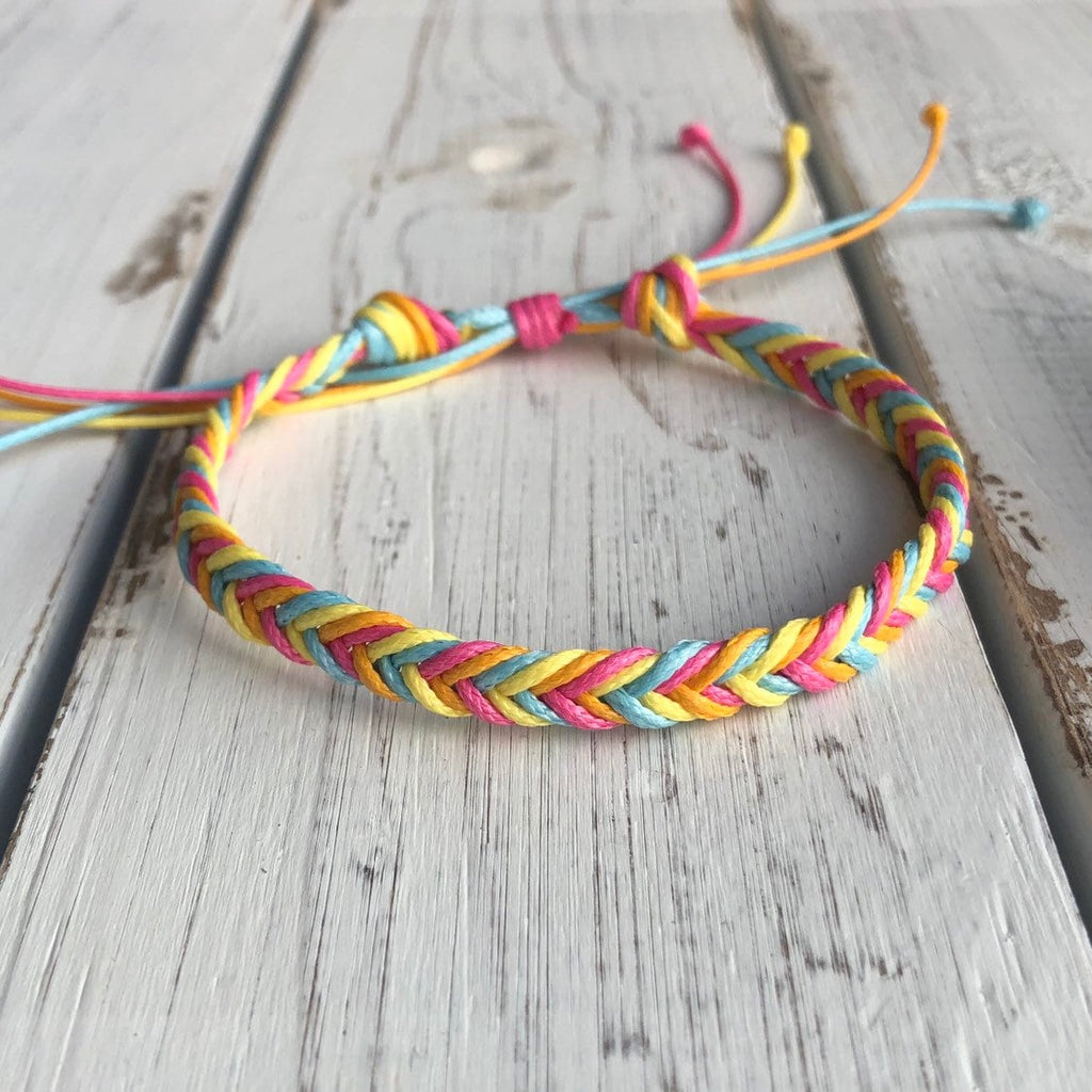 Dania, Summer Vibes Colorful Braided Anklet Bracelet