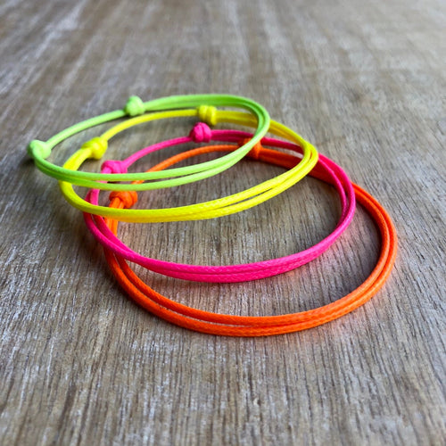 Biscayne Neon Stackable Anklets Set of 4
