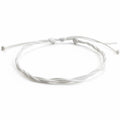 Boardwalk White Anklet, Waterproof, Adjustable