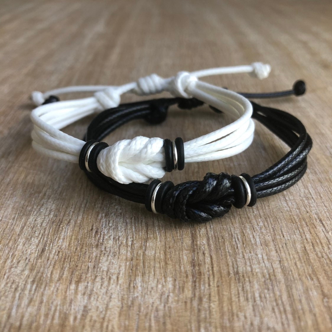 Initials Celtic Knot Black and White Couples Set