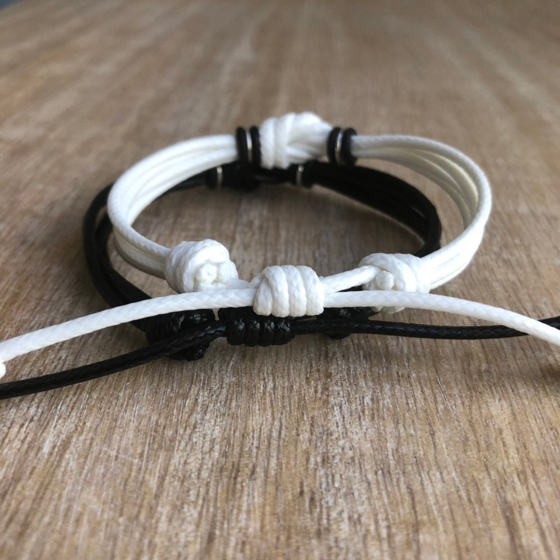 Initials Celtic Knot Black and White Couples Set