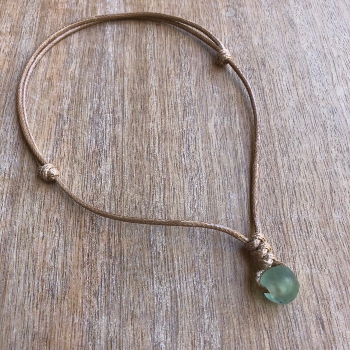 Surfer Turquoise Seaglass Necklace Beach Choker