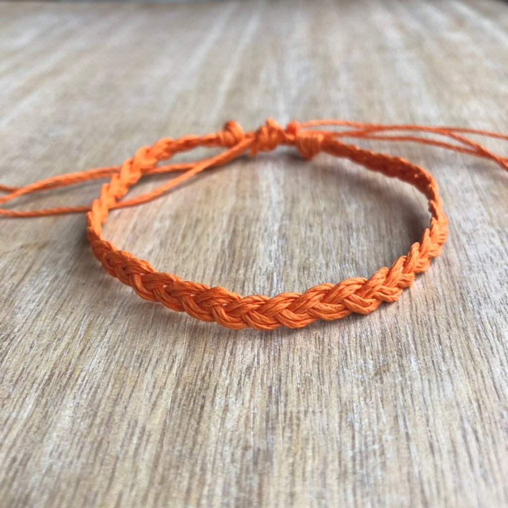 Braided Hemp Anklet Bracelet, Boho Beach Cord Jewelry, Adjustable Set