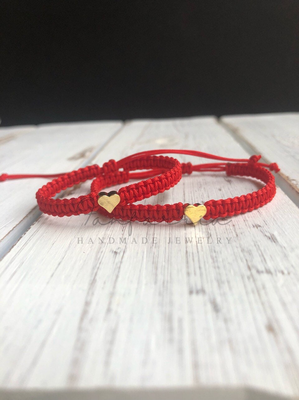 Mommy and me bracelets, Red Heart bracelets, Waterproof Matching Bracelets