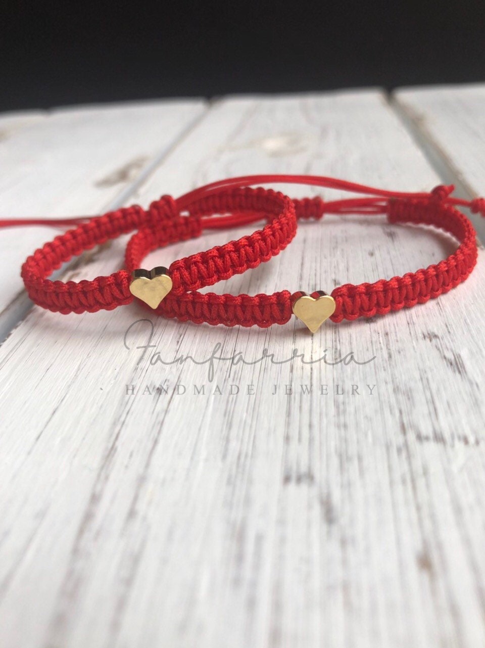 Mommy and me bracelets, Red Heart bracelets, Waterproof Matching Bracelets