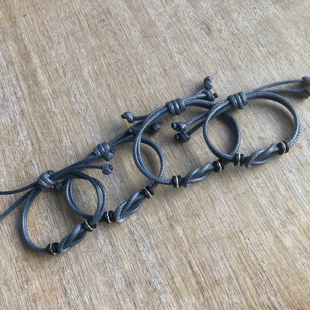 Sanibel Gray Waterproof Family Bracelets, Mommy and Me, Daddy and Me, Mother and Son