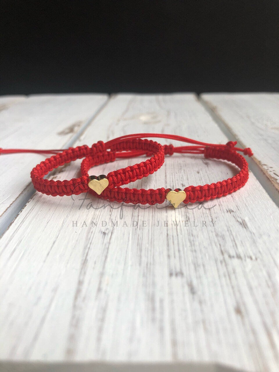 Mommy and me bracelets, Red Heart bracelets, Waterproof Matching Bracelets