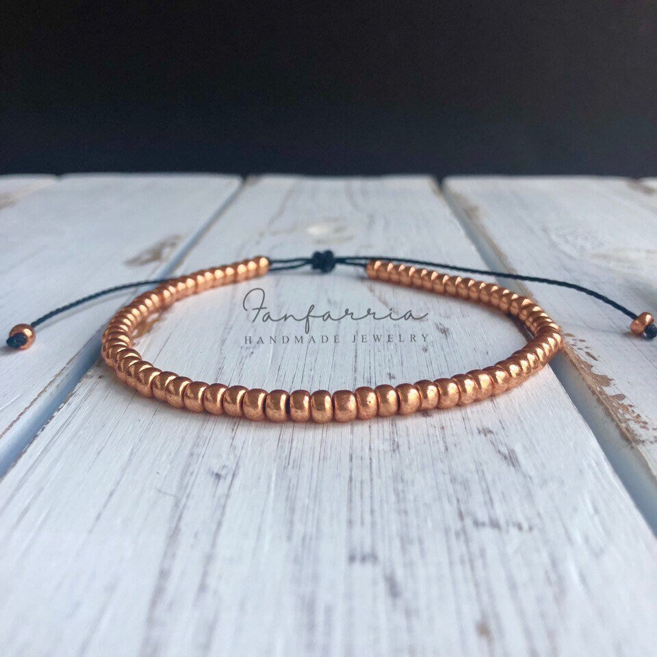 Beach Bracelet Anklet Copper Beads Caladesi Collection