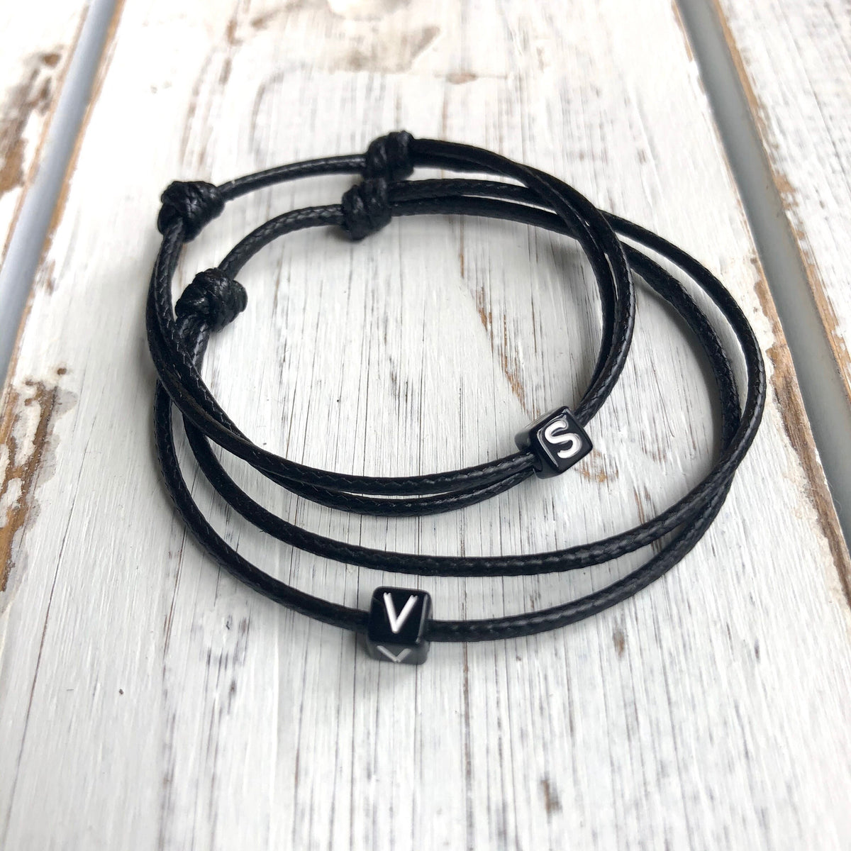 Couple Bracelets, His and Hers Initial, Waterproof Bracelets CB001707