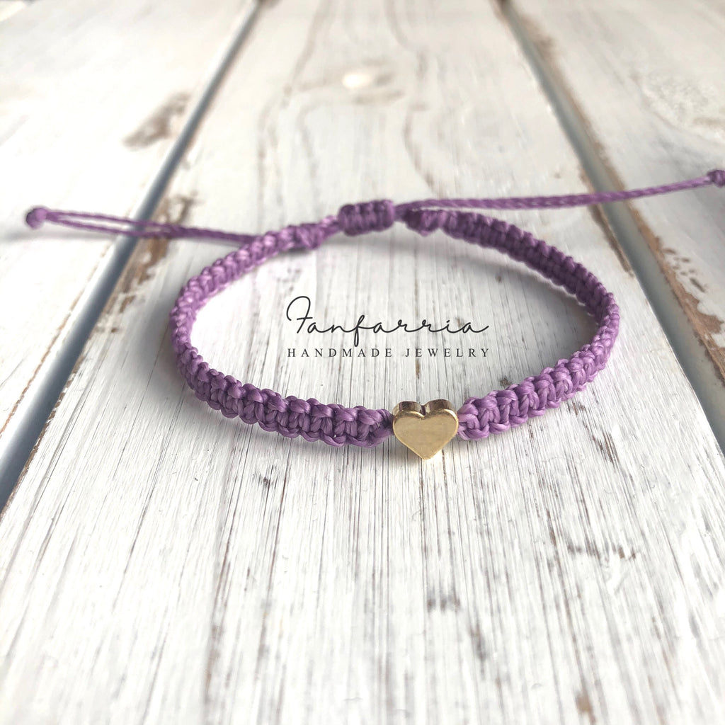 Heart Purple Bracelet Anklet