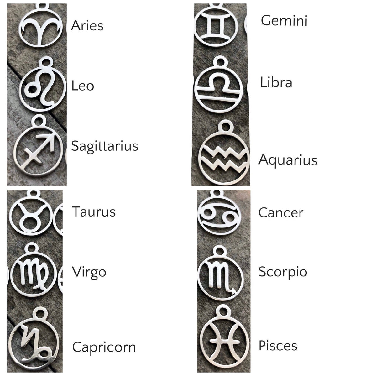 Astrology Zodiac Anklet Bracelet Stainless Steel WA001935