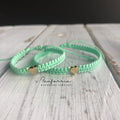Mommy and me Gold Heart Mint bracelets
