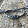 Sanibel II Initial Gray Celtic Knot Bracelet Waterproof