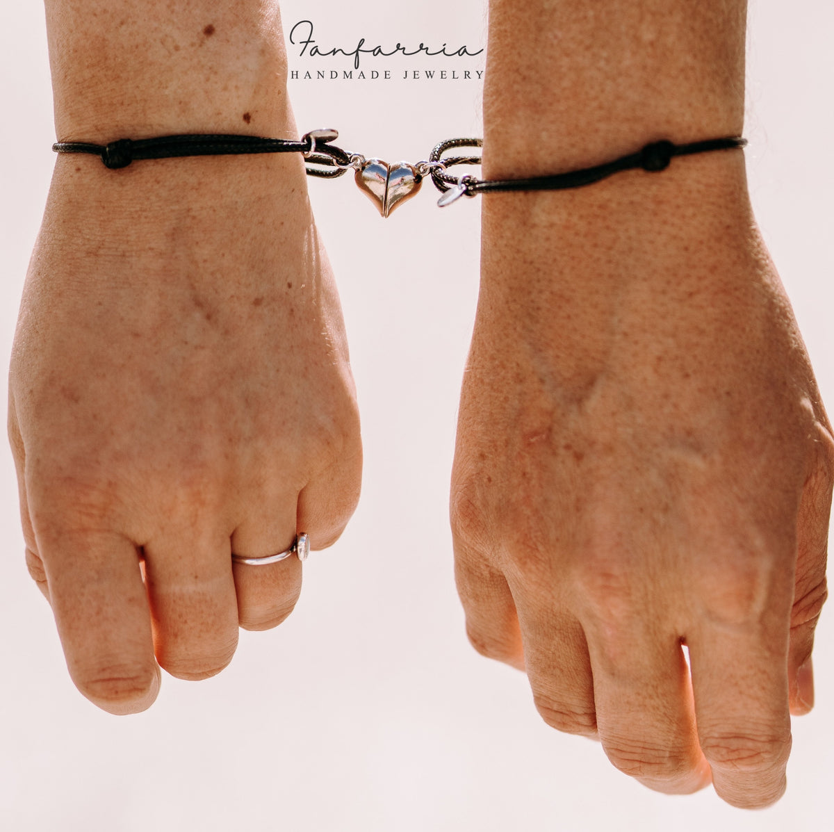 Couples Bracelets Magnetic Heart Personalized Initial Letter Engraved