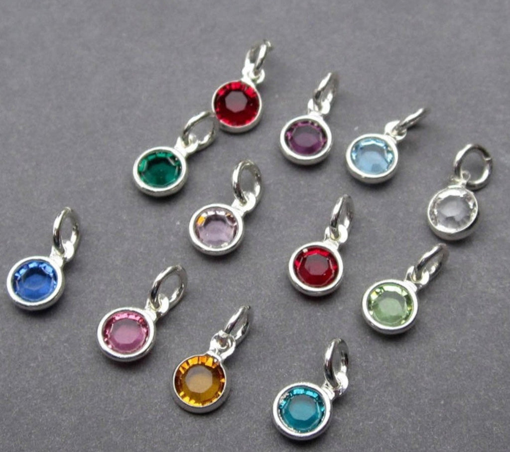 Swarovski Birthstone Sterling Silver Anklet Personalized Jewelry