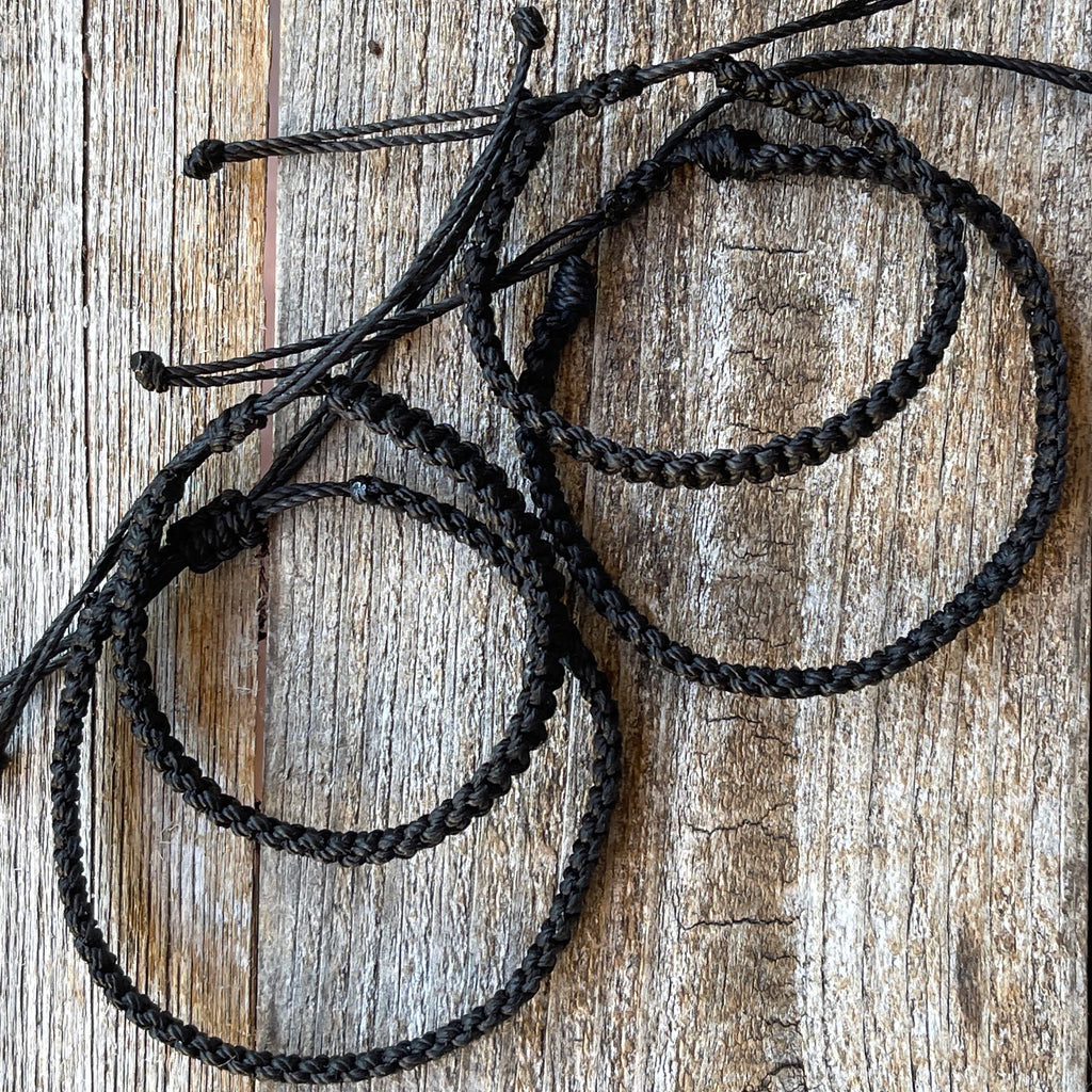 Black Macrame Family Bracelets Black Matching Bracelets