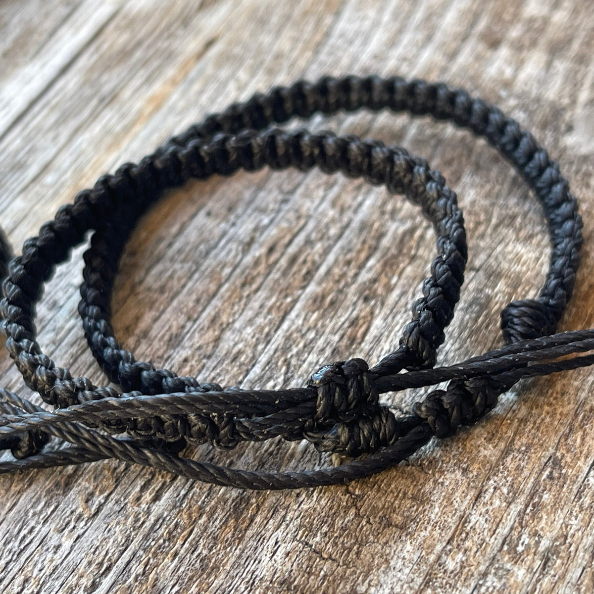 Black Macrame Family Bracelets Black Matching Bracelets