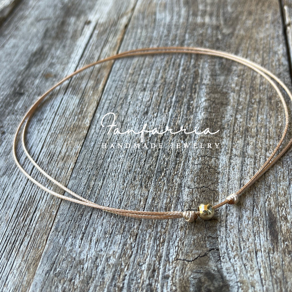 Rose Gold Bead Adjustable Choker