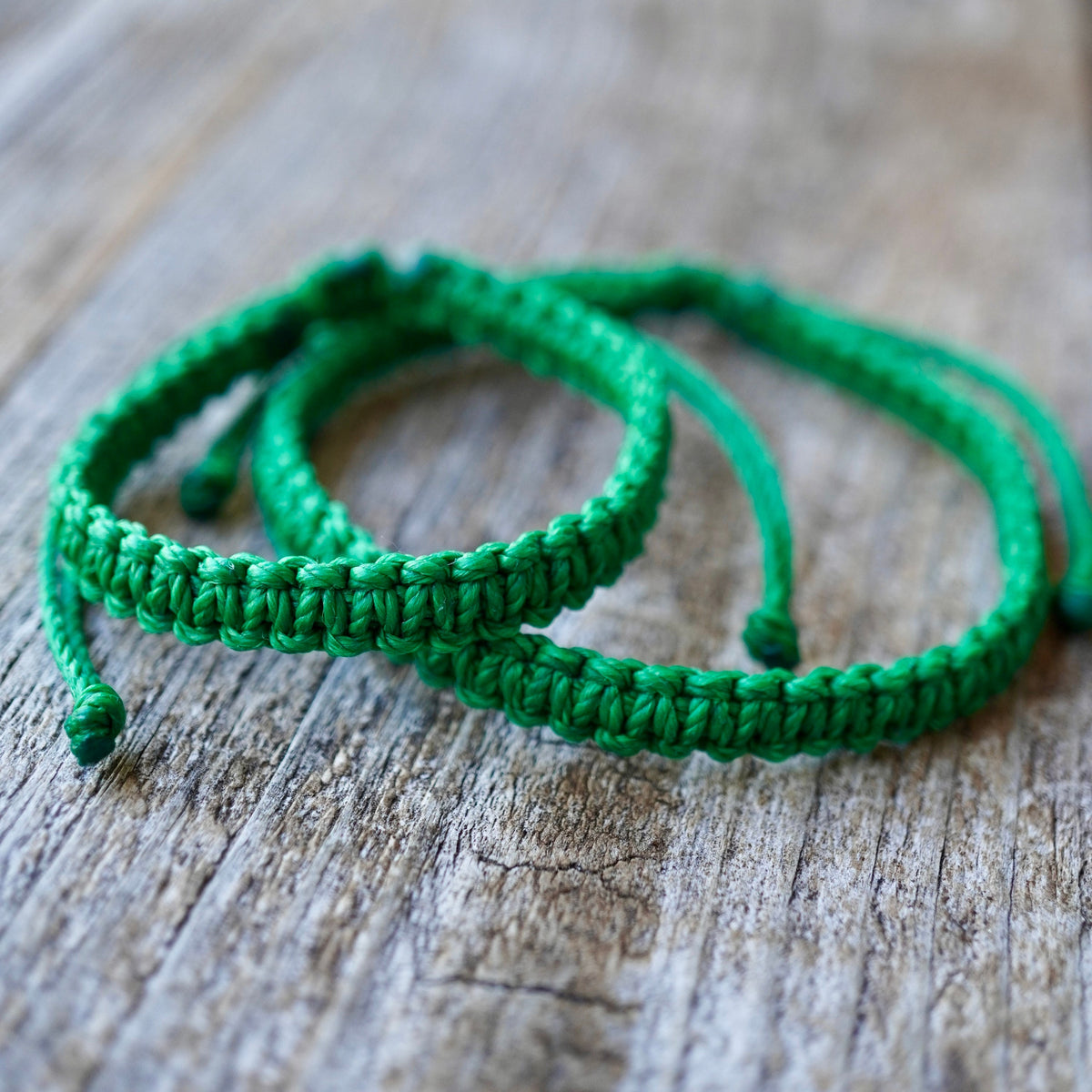 Daddy and me green matching bracelets