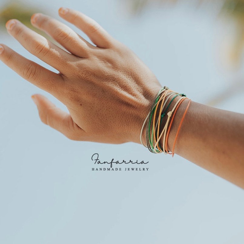 Minimalist Bracelet, 1mm Stackable, Many Colors to Choose