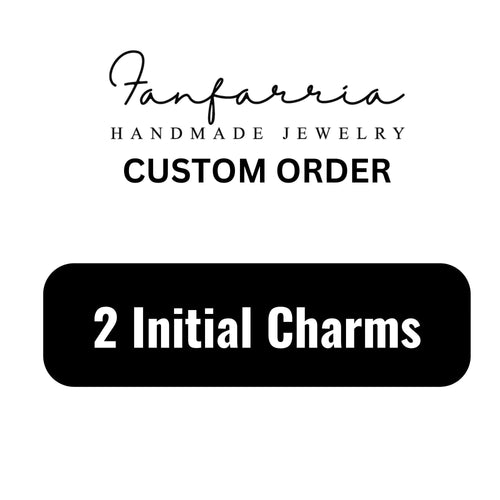 2 Initial Charms, Custom Order