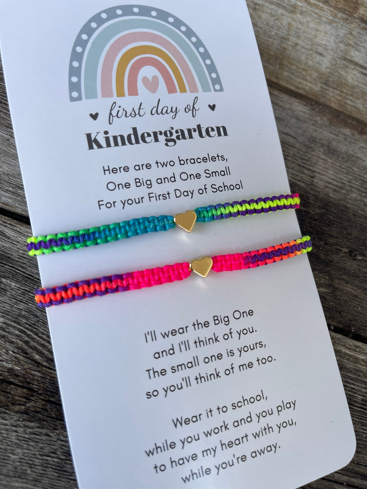 First Day of School Bracelets ‚Äî Mommy and Me Matching Set, Back to School Gift