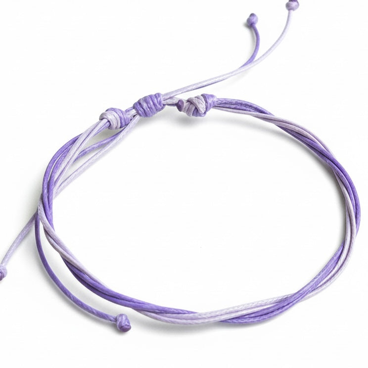 Boardwalk Purple Anklet, Waterproof, Adjustable