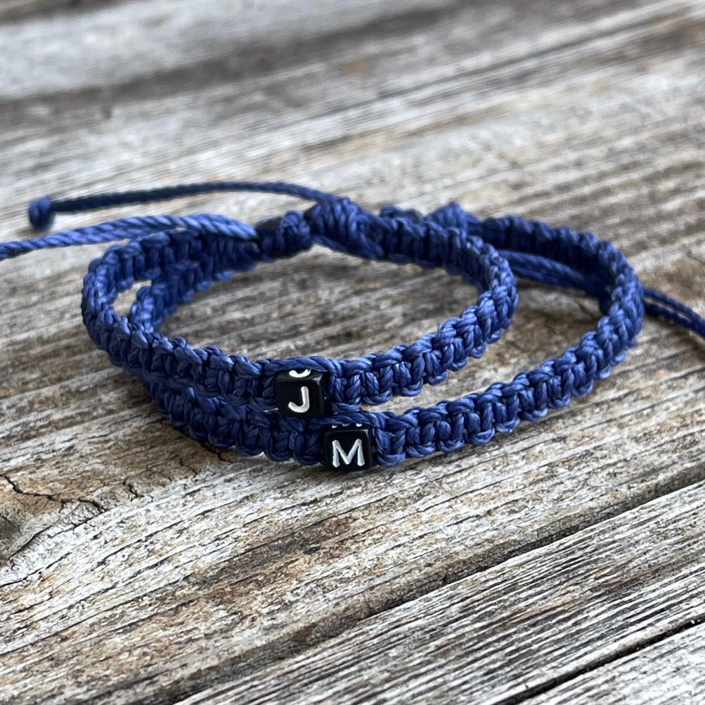 Initials Daddy and Me, Mommy and Me, Family Matching Bracelets Waterproof