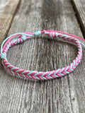 Ocean Blush Dania Braided Anklet Bracelet