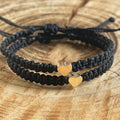 Mommy and me bracelets, Black, Mom and Daughter Heart bracelets